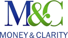 A logo of m & c money and clarity